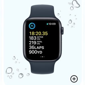 Great Condition: Apple Watch SE 40 MM black w/ rose gold sport band